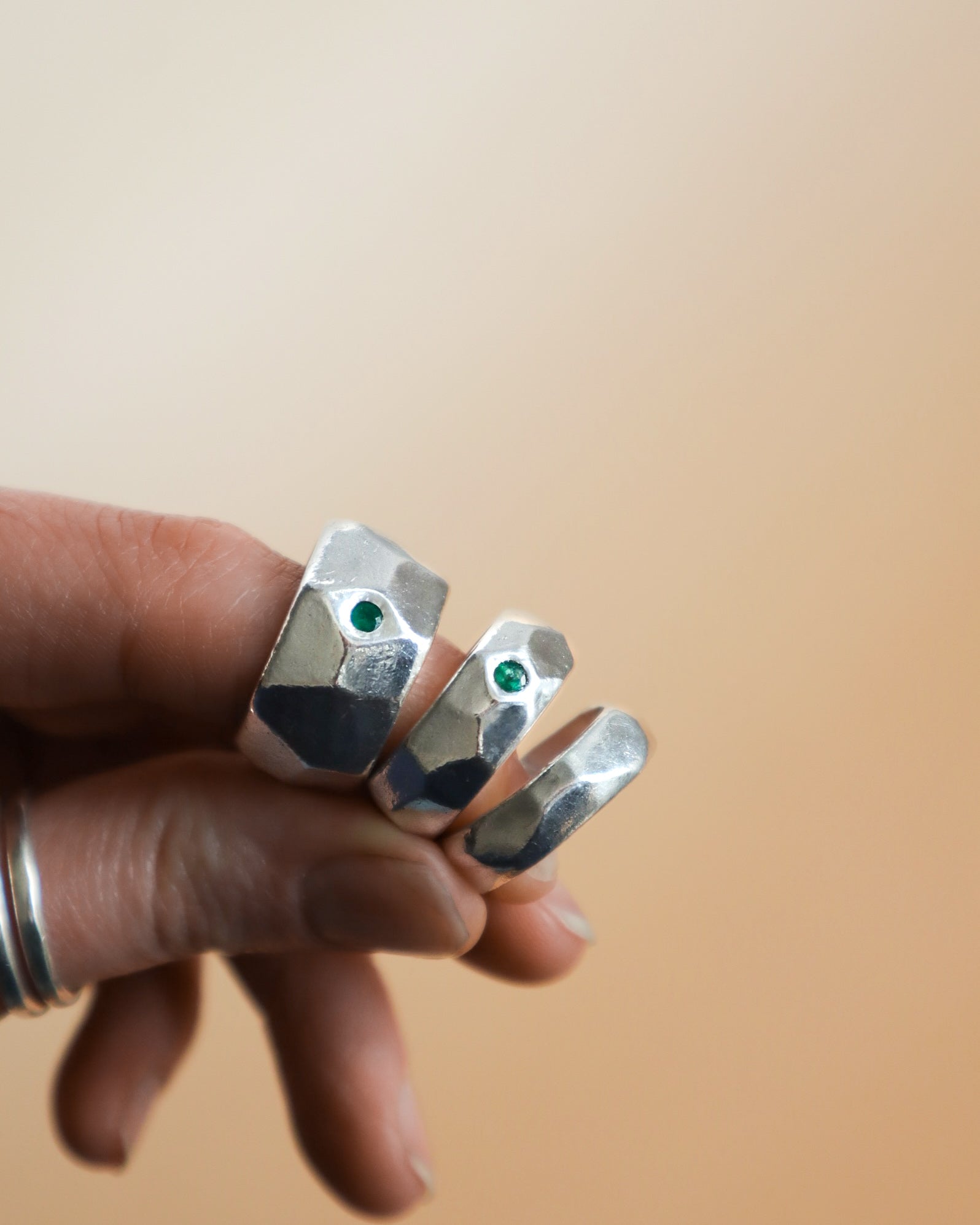 Original Rugged Band with Emerald